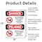 Signmission No Swimming Pool Closed Chemicals Bilingual Danger Sign, Aluminum, 18in W x 24in L, 2PK OS-2PACK-DS-A-1824-VS-1627 - alternate 4